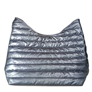 Think Royln Women's Hobo Style Shoulder Bag. Silver and Black